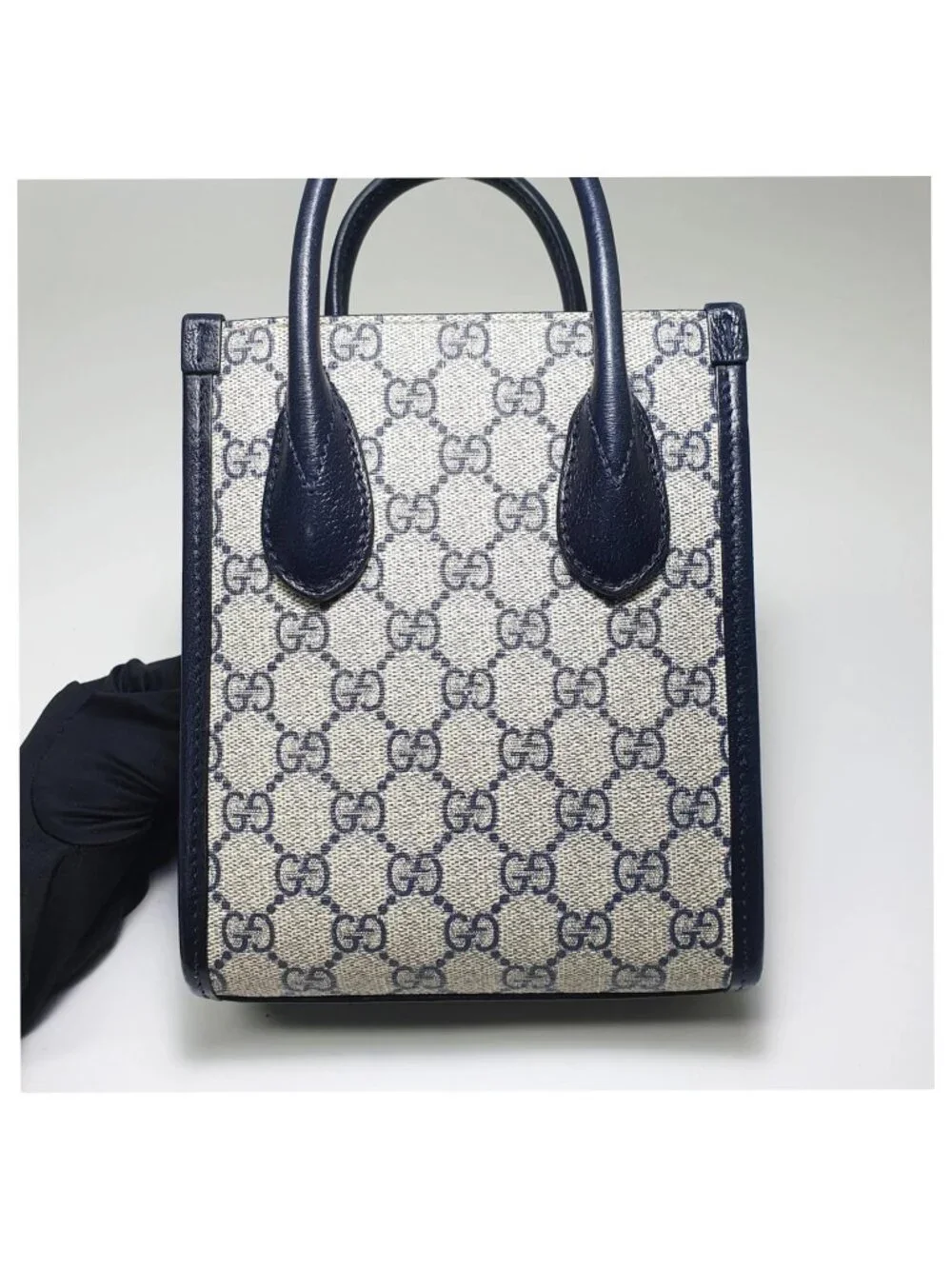 Authentic Gucci Mini GG Supreme Tote Crossbody Bag